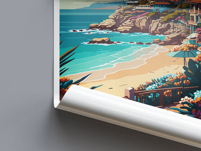 Laguna Beach Travel Print Wall Art Laguna Beach Wall Hanging Home Décor Laguna Beach Gift Art Lovers California Art Lover Gift