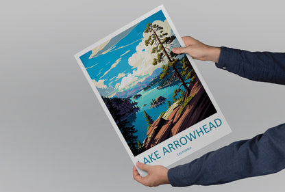Lake Arrowhead Travel Print Wall Art Lake Arrowhead Wall Hanging Home Décor Lake Arrowhead Gift Art Lovers California Art Lover Gift