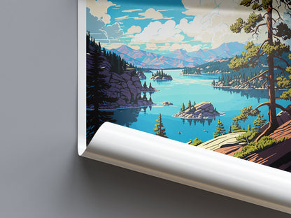 Lake Arrowhead Travel Print Wall Art Lake Arrowhead Wall Hanging Home Décor Lake Arrowhead Gift Art Lovers California Art Lover Gift