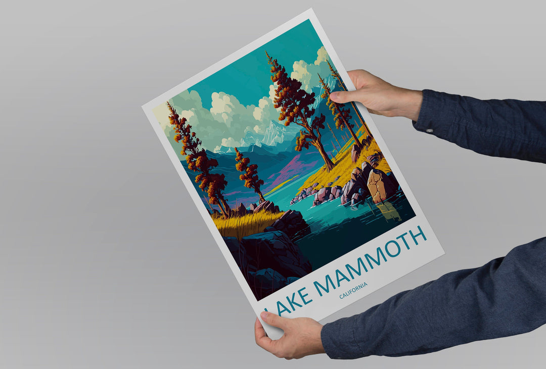 Lake Mammoth Travel Print Wall Art Lake Mammoth Wall Hanging Home Décor Lake Mammoth Gift Art Lovers California Art Lover Gift