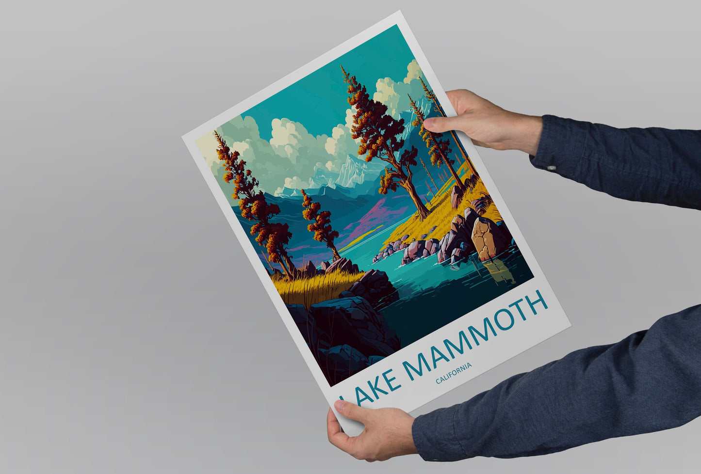 Lake Mammoth Travel Print Wall Art Lake Mammoth Wall Hanging Home Décor Lake Mammoth Gift Art Lovers California Art Lover Gift