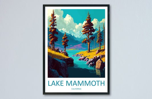 Lake Mammoth Travel Print Wall Art Lake Mammoth Wall Hanging Home Décor Lake Mammoth Gift Art Lovers California Art Lover Gift