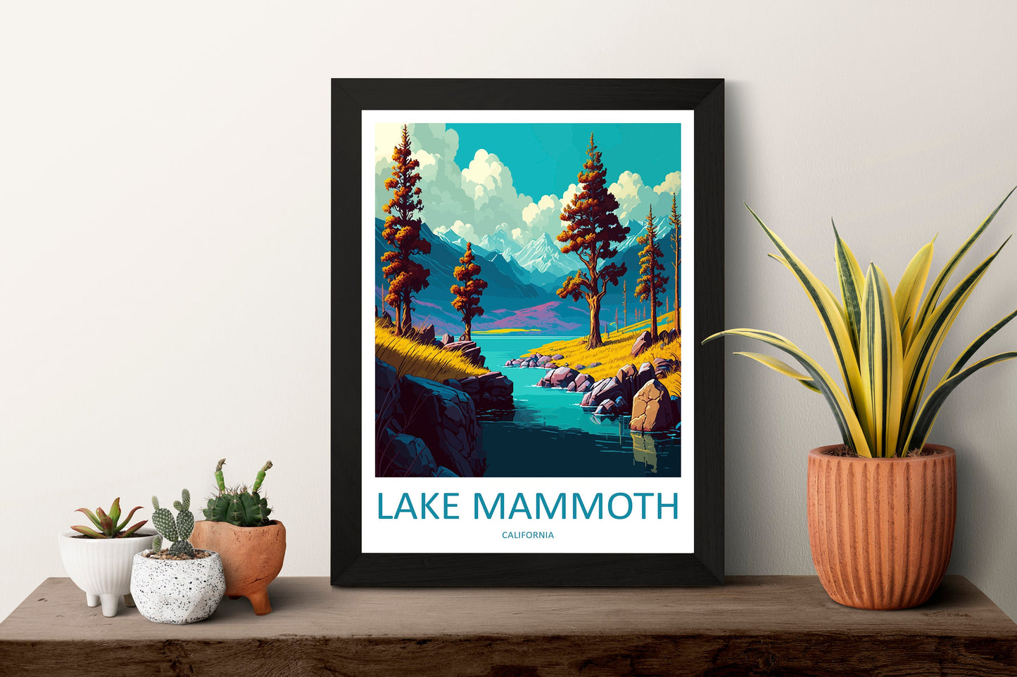 Lake Mammoth Travel Print Wall Art Lake Mammoth Wall Hanging Home Décor Lake Mammoth Gift Art Lovers California Art Lover Gift