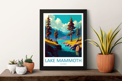 Lake Mammoth Travel Print Wall Art Lake Mammoth Wall Hanging Home Décor Lake Mammoth Gift Art Lovers California Art Lover Gift