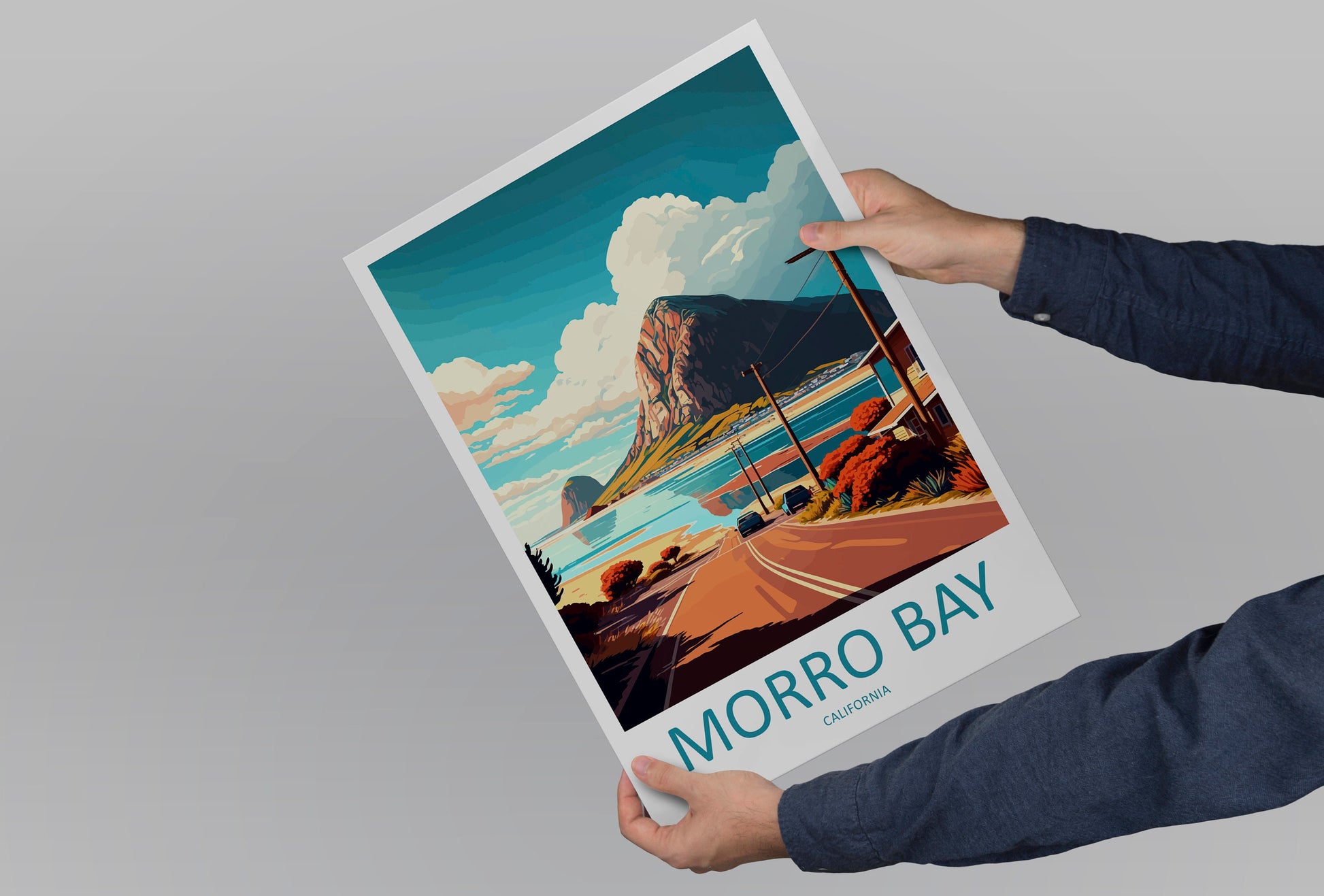 Morro Bay Travel Print Wall Art Morro Bay Wall Hanging Home Décor Morro Bay Gift Art Lovers California Art Lover Gift Morro Bay Art Print