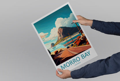 Morro Bay Travel Print Wall Art Morro Bay Wall Hanging Home Décor Morro Bay Gift Art Lovers California Art Lover Gift Morro Bay Art Print