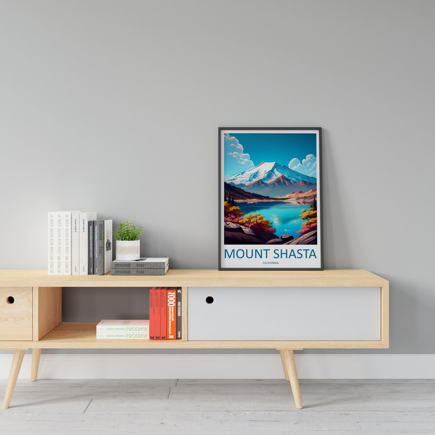 Mount Shasta Travel Print Wall Art Mount Shasta Wall Hanging Home Décor Mount Shasta Gift Art Lovers California Art Lover Gift Mount Shasta
