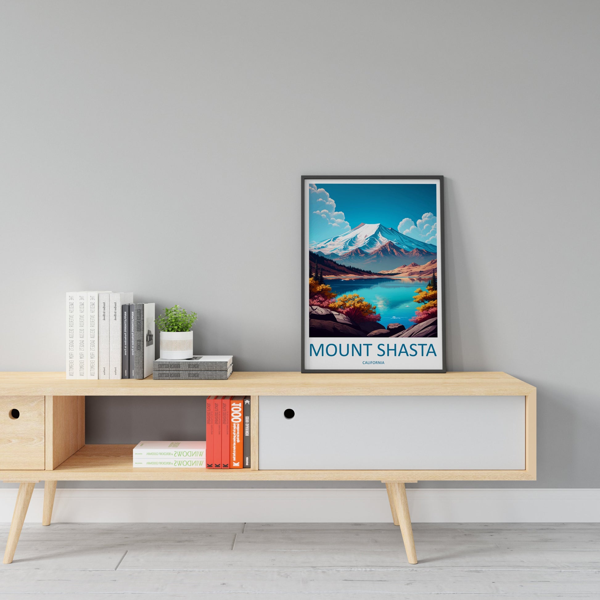 Mount Shasta Travel Print Wall Art Mount Shasta Wall Hanging Home Décor Mount Shasta Gift Art Lovers California Art Lover Gift Mount Shasta