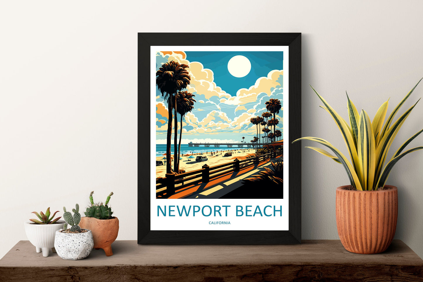 Newport Beach Travel Print Wall Art Newport Beach Wall Hanging Home Décor Newport Beach Gift Art Lovers California Art Lover Gift