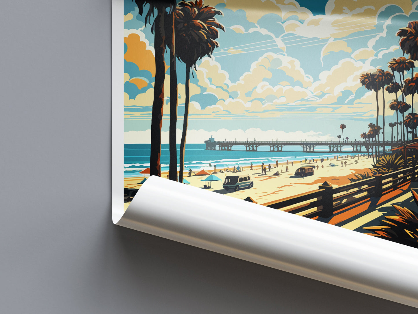 Newport Beach Travel Print Wall Art Newport Beach Wall Hanging Home Décor Newport Beach Gift Art Lovers California Art Lover Gift