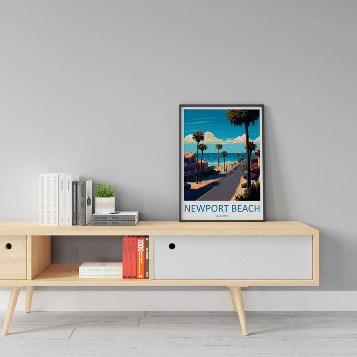 Newport Beach Travel Print Wall Art Newport Beach Wall Hanging Home Décor Newport Beach Gift Art Lovers California Art Lover Gift
