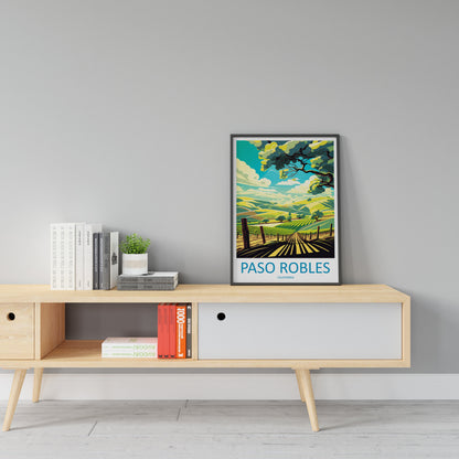 Paso Robles Travel Print Wall Art Paso Robles Wall Hanging Home Décor Paso Robles Gift Art Lovers California Art Lover Gift