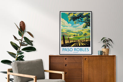 Paso Robles Travel Print Wall Art Paso Robles Wall Hanging Home Décor Paso Robles Gift Art Lovers California Art Lover Gift