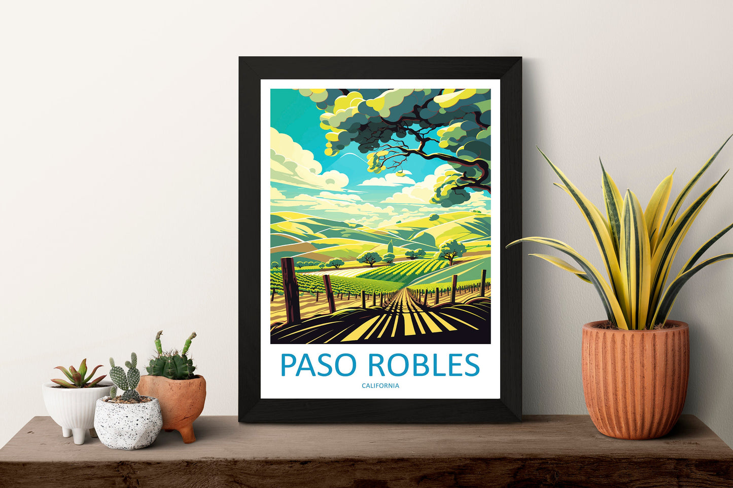 Paso Robles Travel Print Wall Art Paso Robles Wall Hanging Home Décor Paso Robles Gift Art Lovers California Art Lover Gift