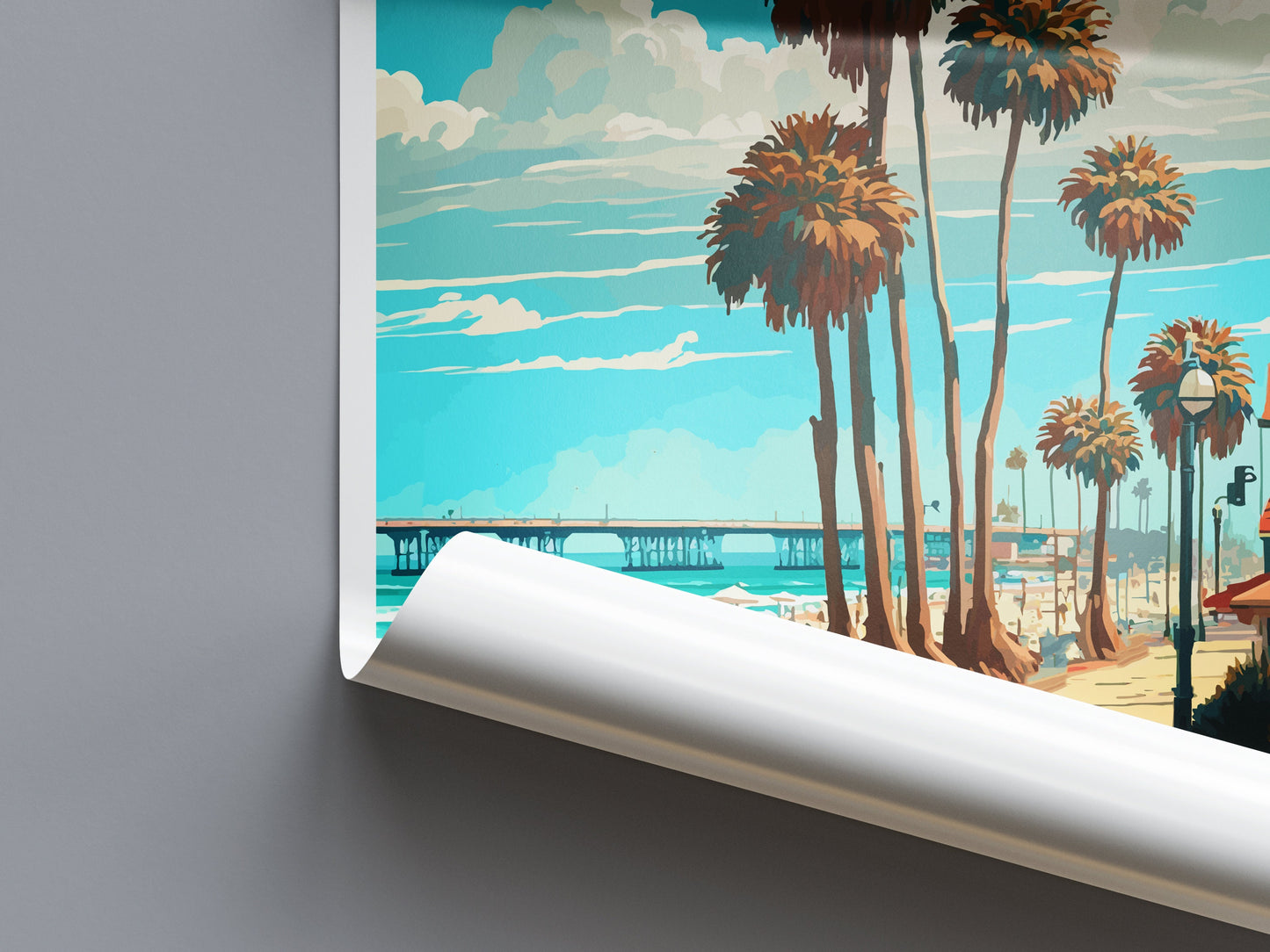 Redondo Beach Travel Print Wall Art Redondo Beach Wall Hanging Home Décor Redondo Beach Gift Art Lovers California Art Lover Gift