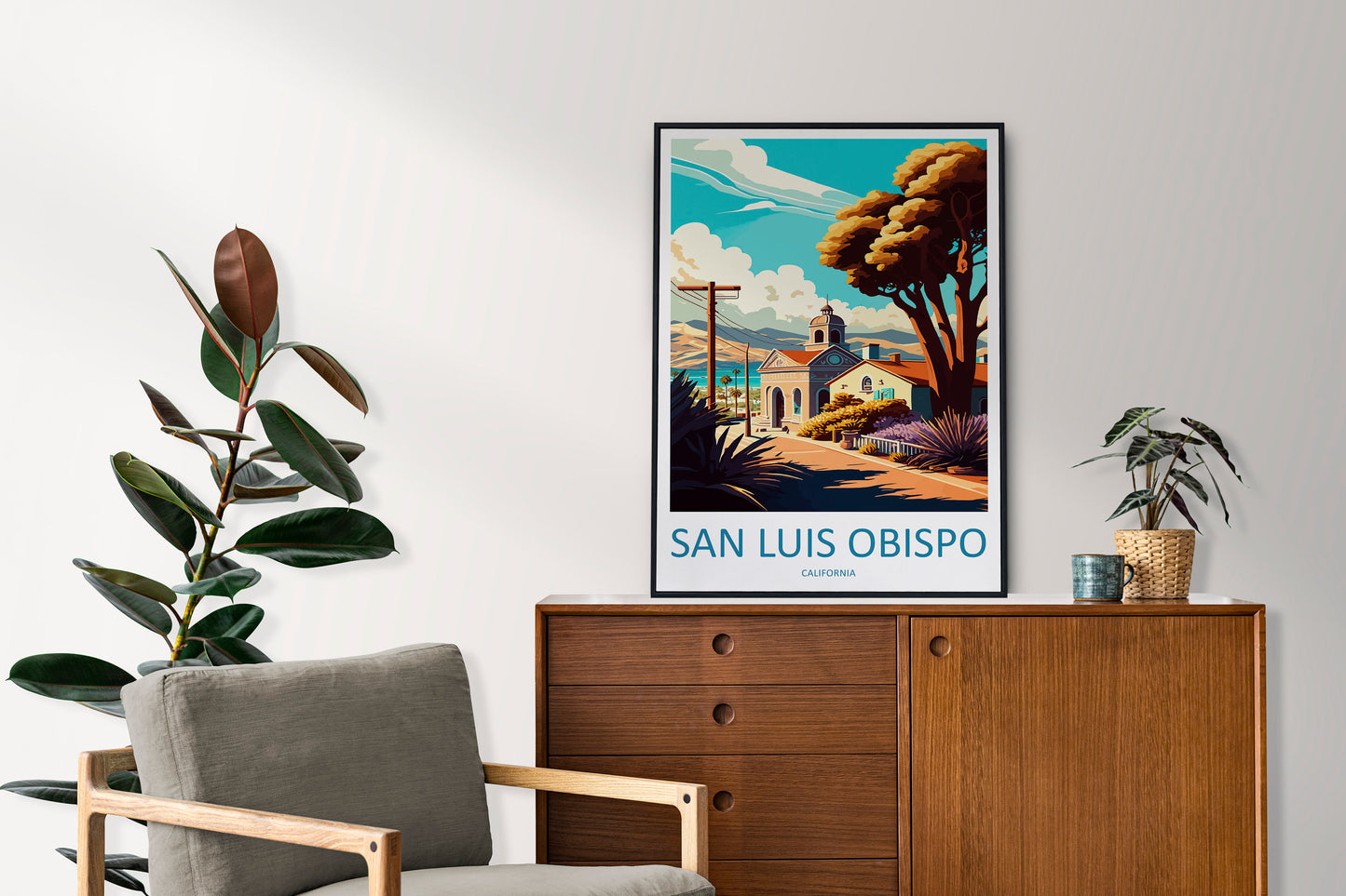 San Luis Obispo Travel Print Wall Art San Luis Obispo Wall Hanging Home Décor San Luis Obispo Gift Art Lovers California Art Lover Gift