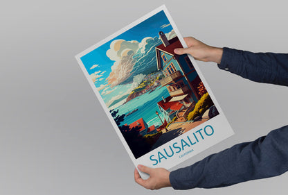 Sausalito Travel Print Wall Art Sausalito Wall Hanging Home Décor Sausalito Gift Art Lovers California Art Lover Gift Sausalito Art Print