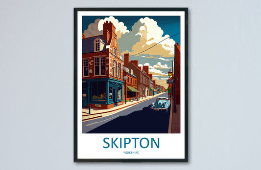 Skipton Travel Print Wall Art Skipton Wall Hanging Home Décor Skipton Gift Art Lovers England Art Lover Gift Print Artwork Yorkshire Art
