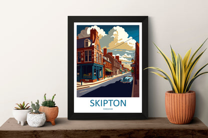 Skipton Travel Print Wall Art Skipton Wall Hanging Home Décor Skipton Gift Art Lovers England Art Lover Gift Print Artwork Yorkshire Art