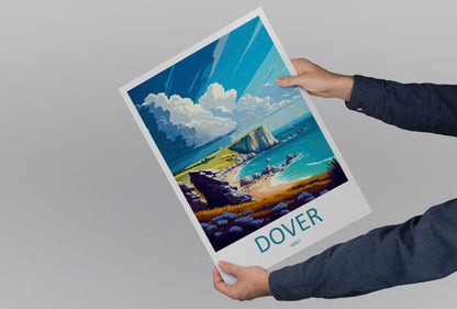 Dover Travel Print Wall Art Dover Wall Hanging Home Décor Dover Gift Art Lovers England Art Lover Gift Print Artwork Kent Art