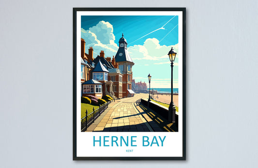 herne Bay Travel Print Wall Art herne Bay Wall Hanging Home Décor herne Bay Gift Art Lovers England Art Lover Gift Print Artwork Kent Art