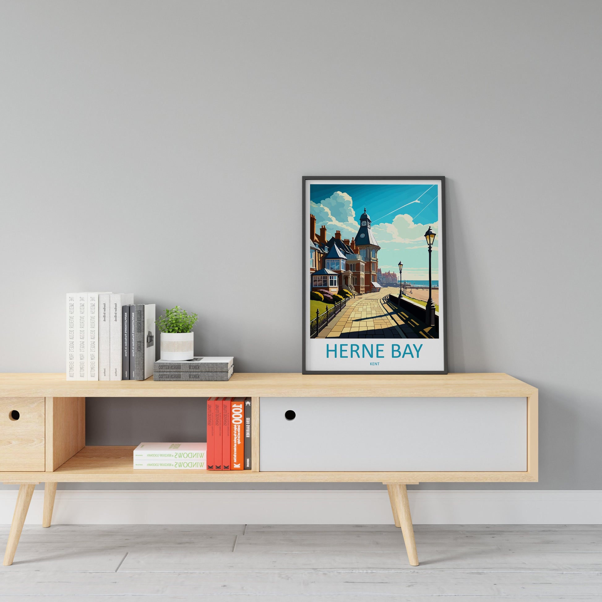 herne Bay Travel Print Wall Art herne Bay Wall Hanging Home Décor herne Bay Gift Art Lovers England Art Lover Gift Print Artwork Kent Art