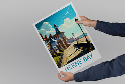 herne Bay Travel Print Wall Art herne Bay Wall Hanging Home Décor herne Bay Gift Art Lovers England Art Lover Gift Print Artwork Kent Art