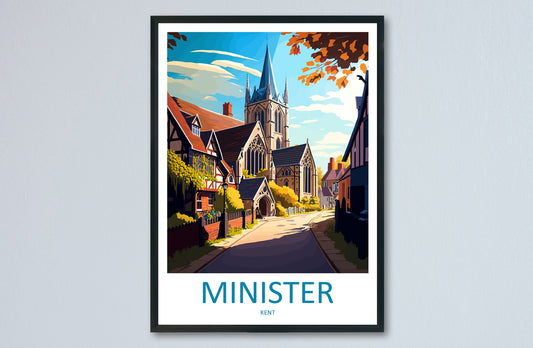 Minister Travel Print Wall Art Minister Wall Hanging Home Décor Minister Gift Art Lovers England Art Lover Gift Print Artwork Kent Art