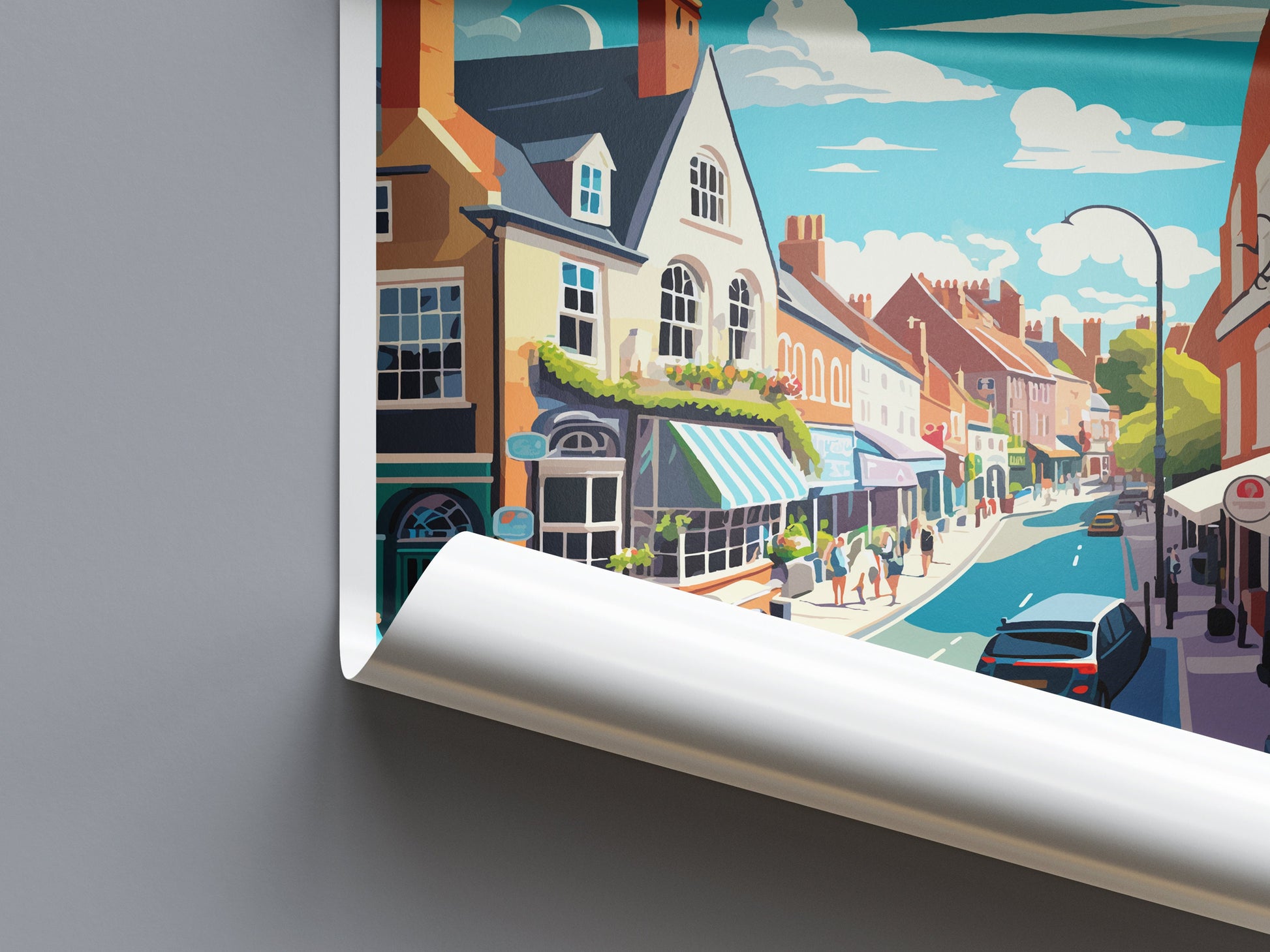Sandwich Travel Print Wall Art Sandwich Wall Hanging Home Décor Sandwich Gift Art Lovers England Art Lover Gift Print Artwork Kent Art