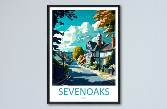 Sevenoaks Travel Print Wall Art Sevenoaks Wall Hanging Home Décor Sevenoaks Gift Art Lovers England Art Lover Gift Print Artwork Kent Art