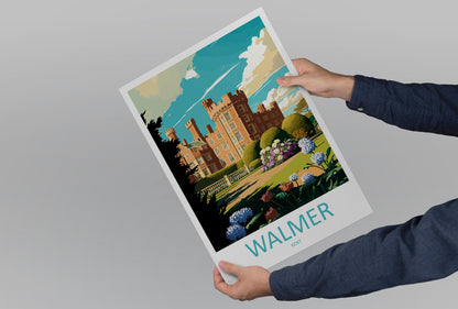 Walmer Travel Print Wall Art Walmer Wall Hanging Home Décor Walmer Gift Art Lovers England Art Lover Gift Print Artwork Kent Art