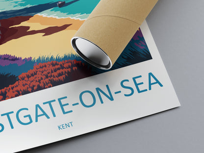 Westgate-On-Sea Travel Print Wall Art Westgate-On-Sea Wall Hanging Home Décor Westgate-On-Sea Gift Art Lovers England Art Lover Gift Print