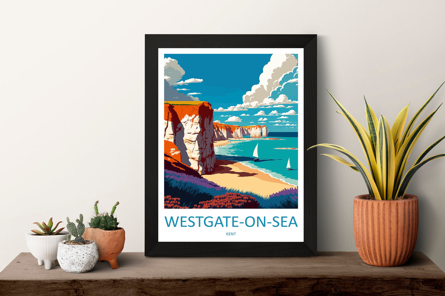 Westgate-On-Sea Travel Print Wall Art Westgate-On-Sea Wall Hanging Home Décor Westgate-On-Sea Gift Art Lovers England Art Lover Gift Print