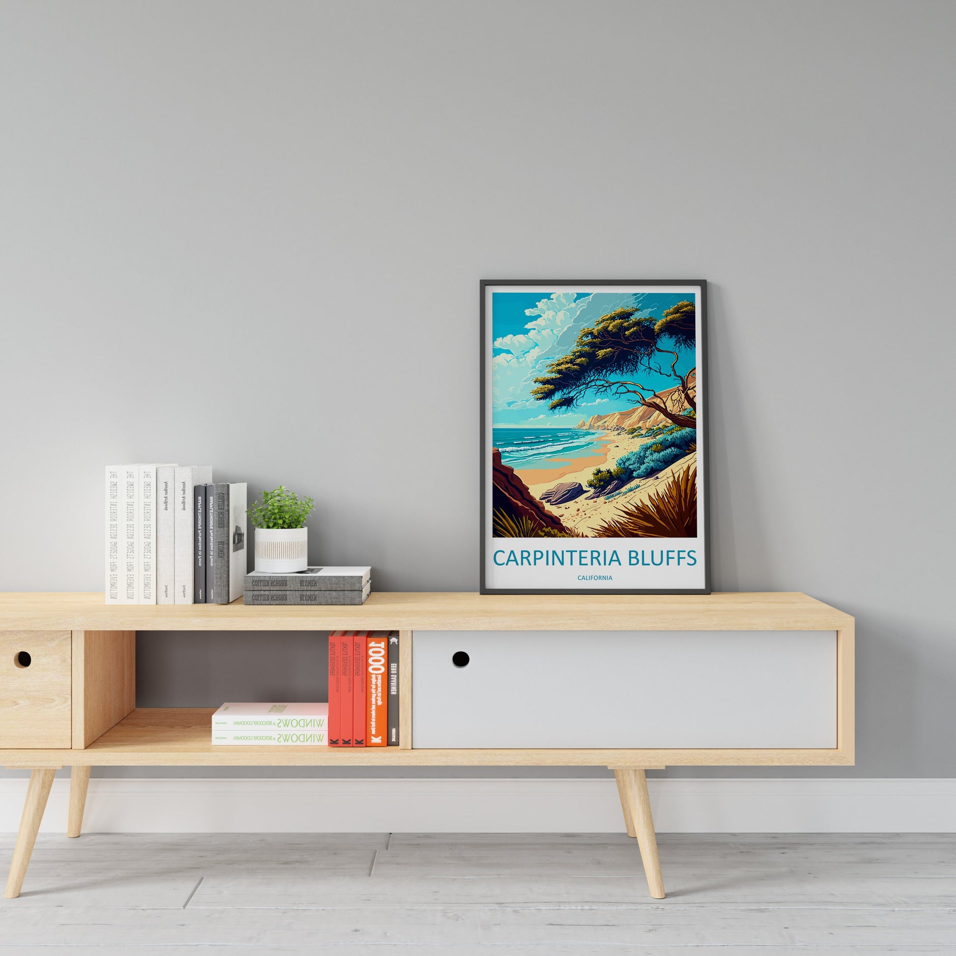 Carpinteria Bluffs Travel Print Wall Art Carpinteria Bluffs Wall Hanging Home Décor Carpinteria Bluffs Gift Art Lovers California Art
