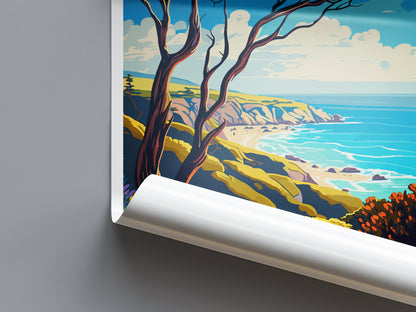 Carpinteria Bluffs Travel Print Wall Art Carpinteria Bluffs Wall Hanging Home Décor Carpinteria Bluffs Gift Art Lovers California Art