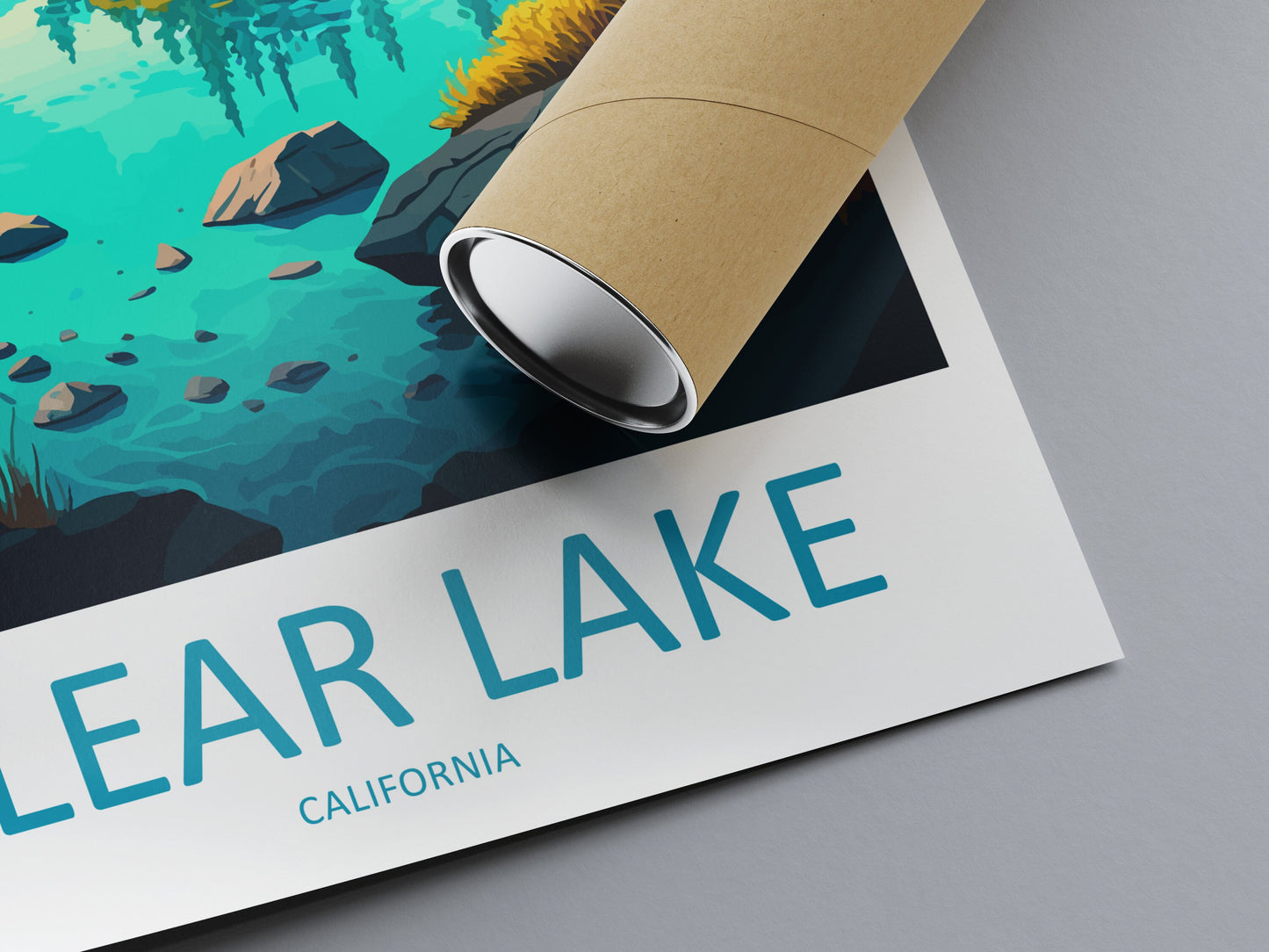 Clear Lake Travel Print Wall Art Clear Lake Wall Hanging Home Décor Clear Lake Gift Art Lovers California Art Lover Gift Clear Lake Art