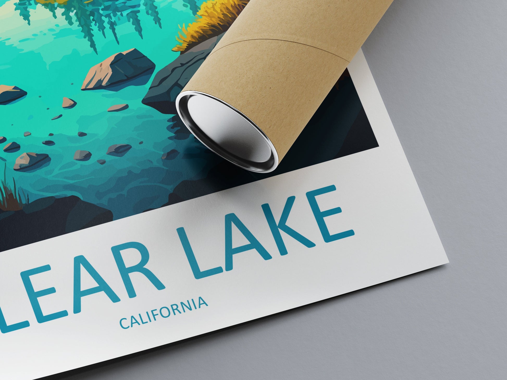 Clear Lake Travel Print Wall Art Clear Lake Wall Hanging Home Décor Clear Lake Gift Art Lovers California Art Lover Gift Clear Lake Art