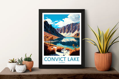 Convict Lake Travel Print Wall Art Convict Lake Wall Hanging Home Décor Convict Lake Gift Art Lovers California Art Lover Gift Convict Lake