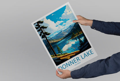 Donner Lake Travel Print Wall Art Donner Lake Wall Hanging Home Décor Donner Lake Gift Art Lovers California Art Lover Gift Donner Lake