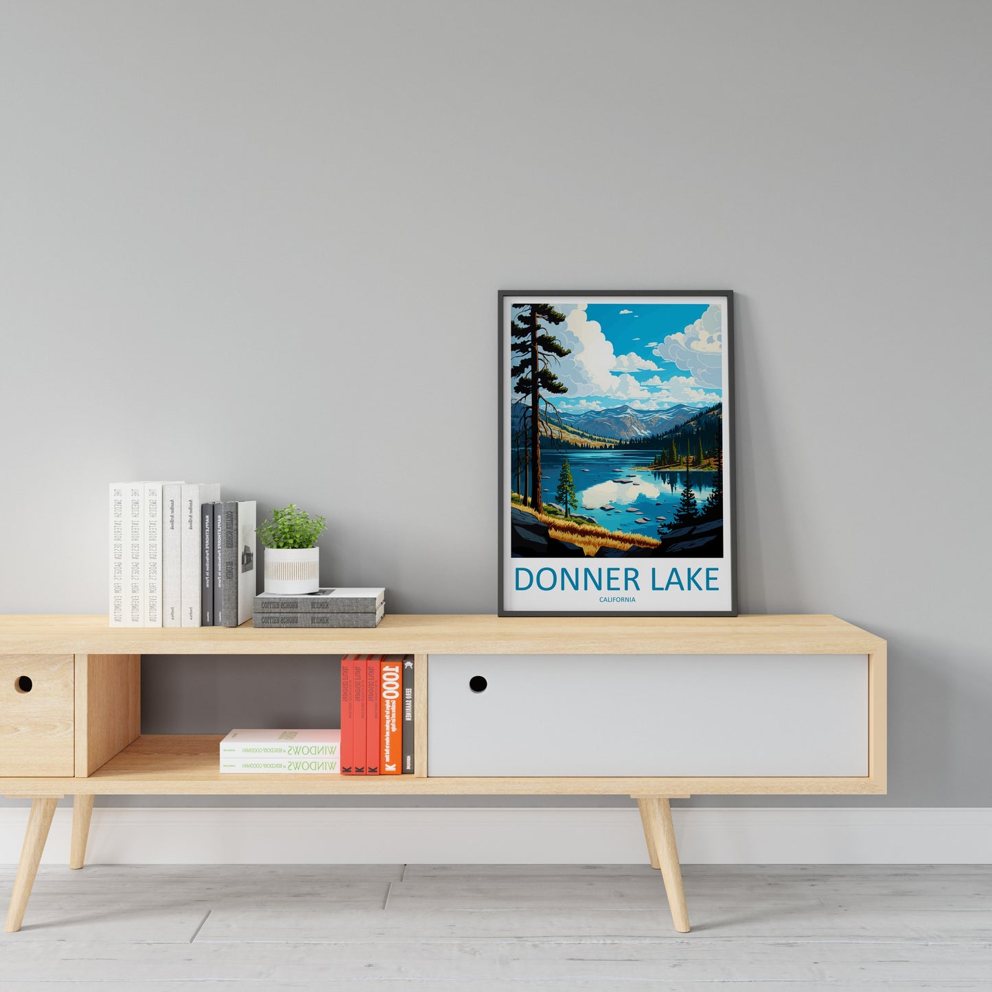 Donner Lake Travel Print Wall Art Donner Lake Wall Hanging Home Décor Donner Lake Gift Art Lovers California Art Lover Gift Donner Lake