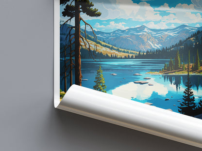 Donner Lake Travel Print Wall Art Donner Lake Wall Hanging Home Décor Donner Lake Gift Art Lovers California Art Lover Gift Donner Lake