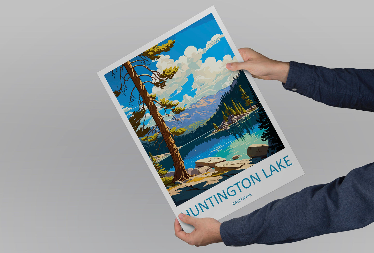 Huntington Lake Travel Print Wall Art Huntington Lake Wall Hanging Home Décor Huntington Lake Gift Art Lovers California Art Lover Gift