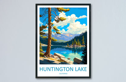 Huntington Lake Travel Print Wall Art Huntington Lake Wall Hanging Home Décor Huntington Lake Gift Art Lovers California Art Lover Gift