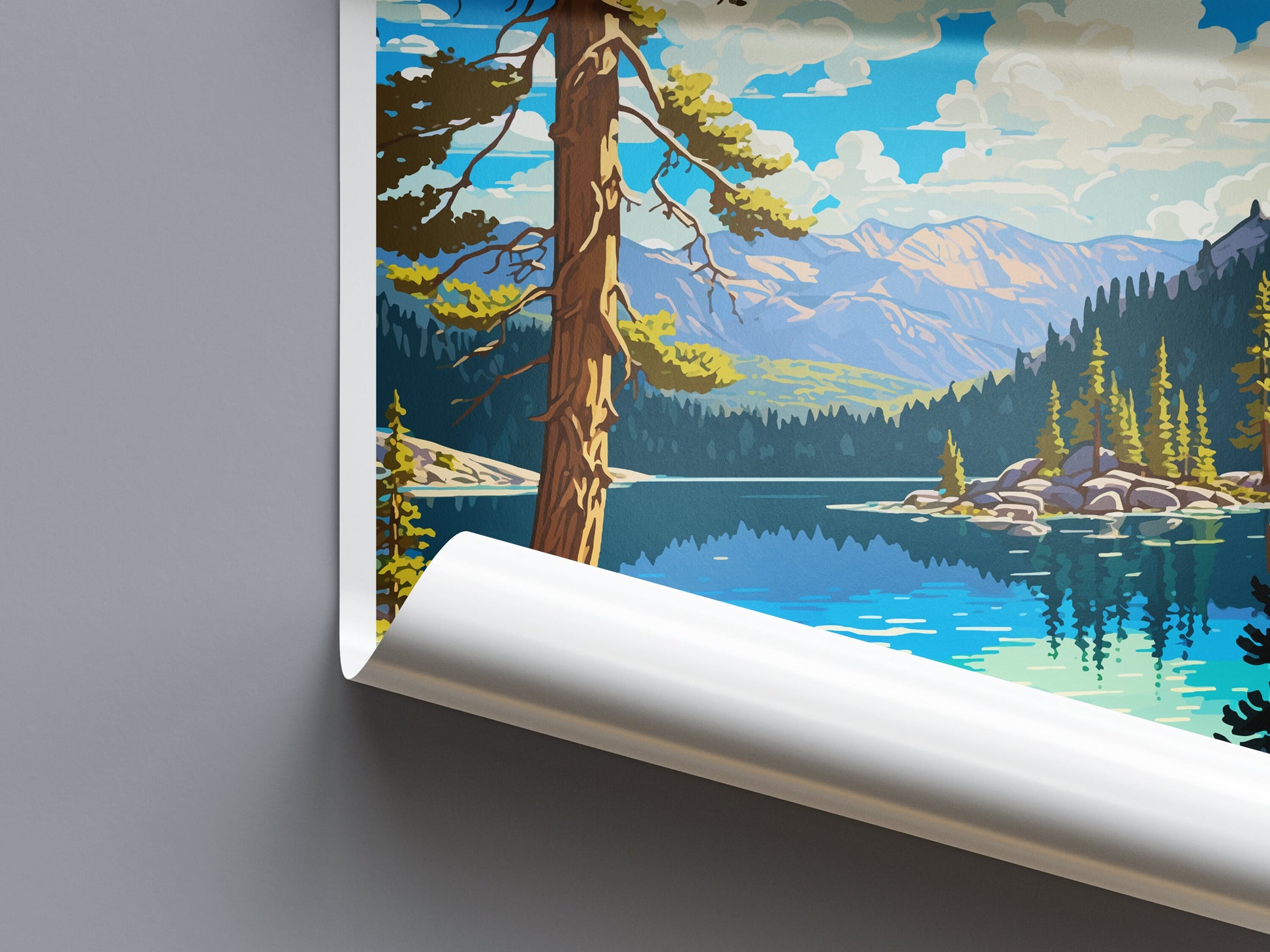 Huntington Lake Travel Print Wall Art Huntington Lake Wall Hanging Home Décor Huntington Lake Gift Art Lovers California Art Lover Gift