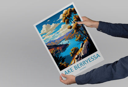 Lake Berryessa Travel Print Wall Art Lake Berryessa Wall Hanging Home Décor Lake Berryessa Gift Art Lovers California Art Lover Gift