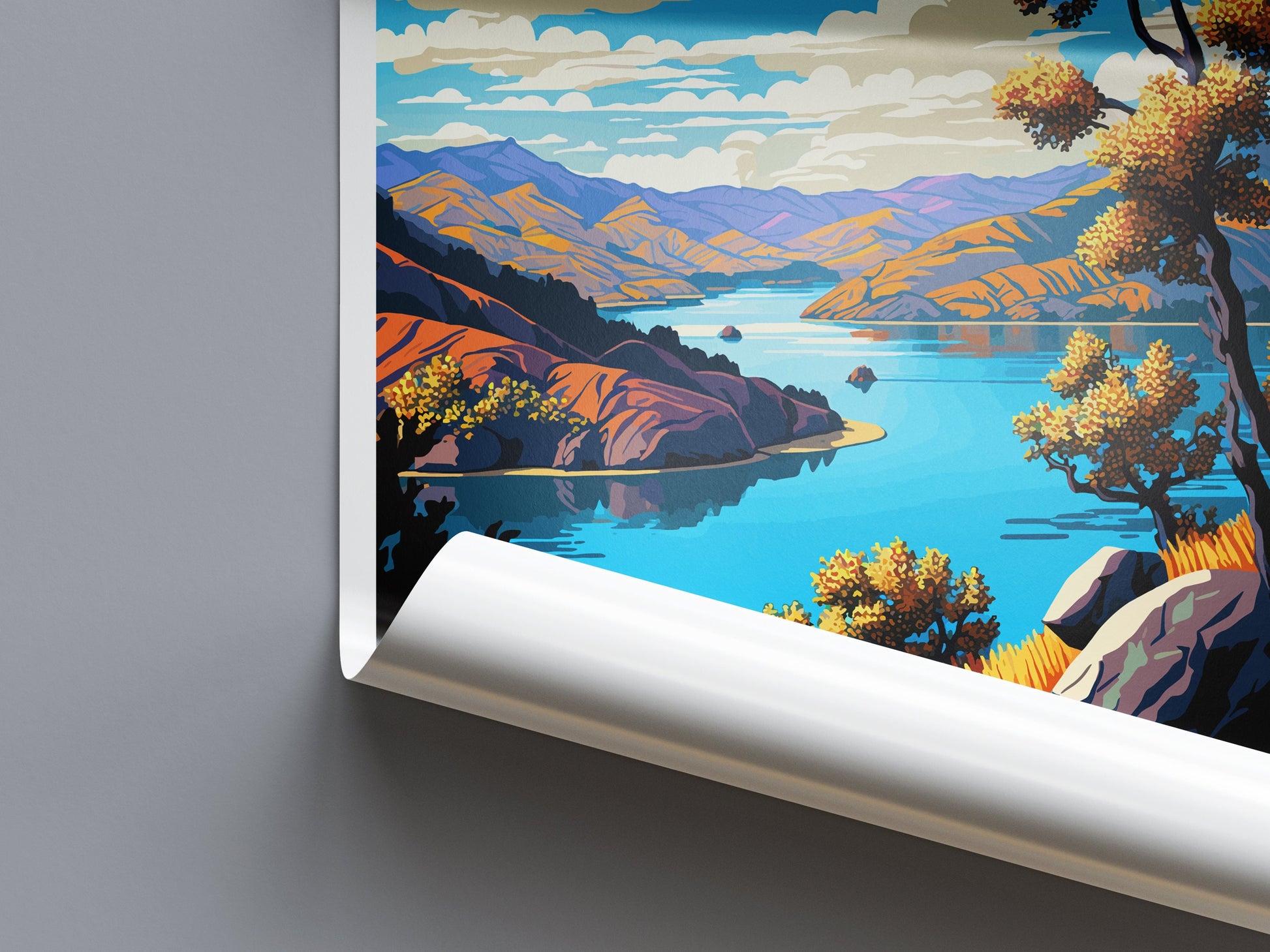 Lake Berryessa Travel Print Wall Art Lake Berryessa Wall Hanging Home Décor Lake Berryessa Gift Art Lovers California Art Lover Gift
