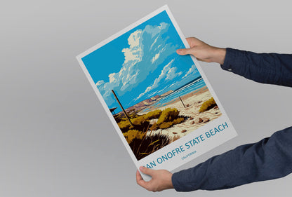 San Onofre Beach Travel Print Wall Art San Onofre Beach Wall Hanging Home Décor San Onofre Beach Gift Art Lovers California Art Lover Gift