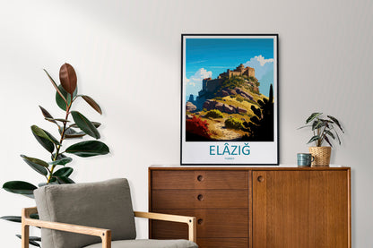 Elâzığ Travel Print Wall Art Elâzığ Wall Hanging Home Decoration Elâzığ Gift Art Lovers Wall Art Print Art Elâzığ Wall Print Turkey
