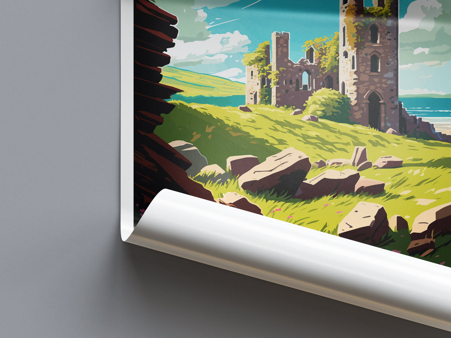 Llansteffan Castle Print Llansteffan Castle Home Décor Landscape Art Print Llansteffan Castle Wall Art for Wales Enthusiast Gift Wall Hangin