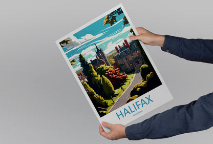 Halifax Travel Print Wall Art Halifax Wall Hanging Home Décor Halifax Gift Art Lovers England Art Lover Gift Print Artwork Yorkshire Artwork